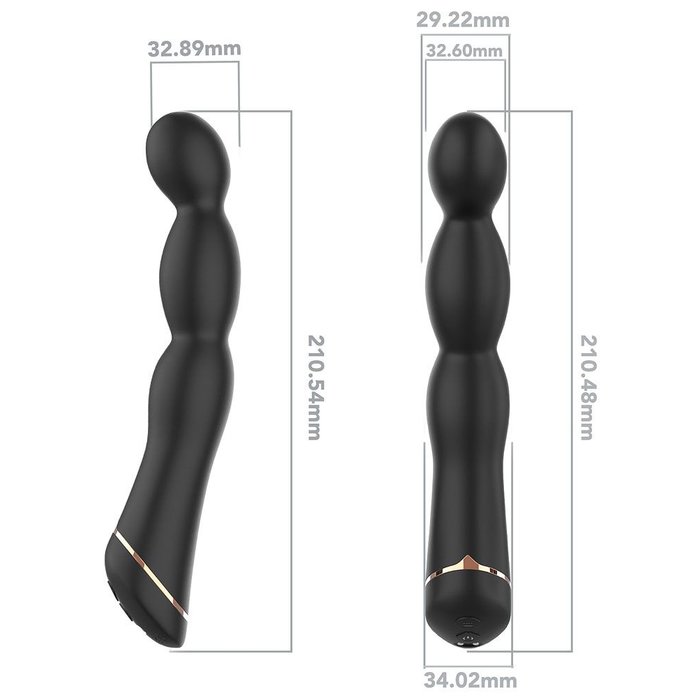 Черный вибратор для G-точки Laband - 21 см. Фотография 3.