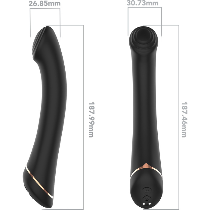 Черны вибратор для G-точки Gwand - 18,7 см. Фотография 4.