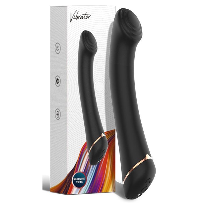 Черны вибратор для G-точки Gwand - 18,7 см