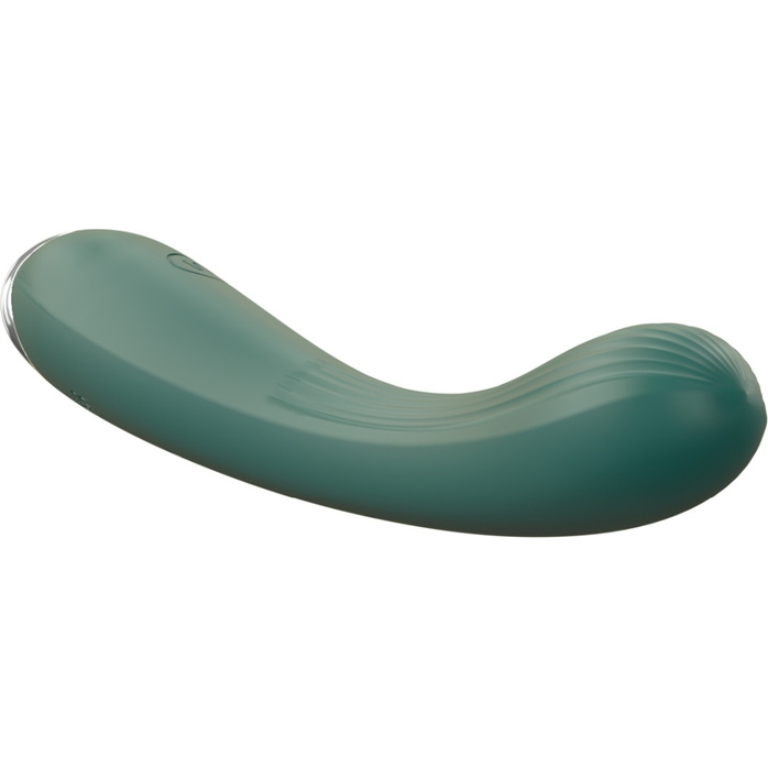 Зеленый вибратор для G-точки - 20 см. Фотография 5.