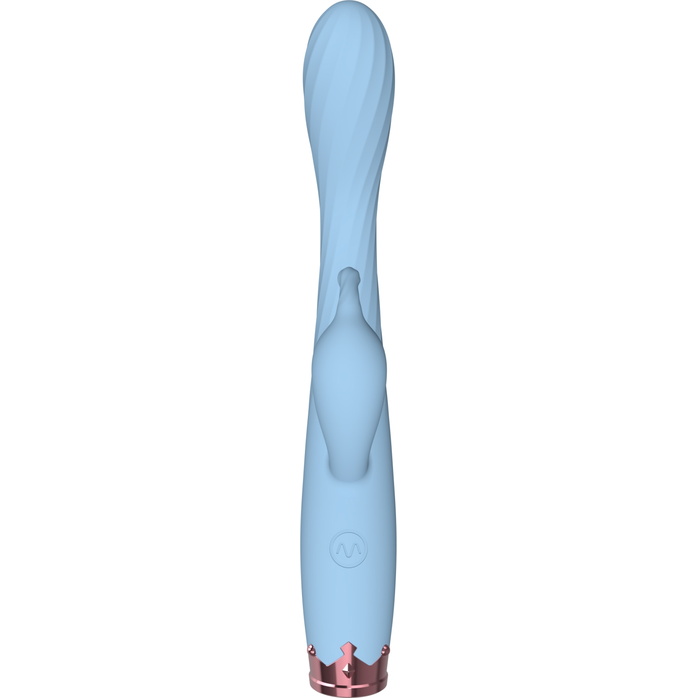 Голубой вибратор-кролик - 17,8 см. Фотография 4.