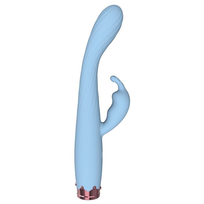 Голубой вибратор-кролик - 17,8 см