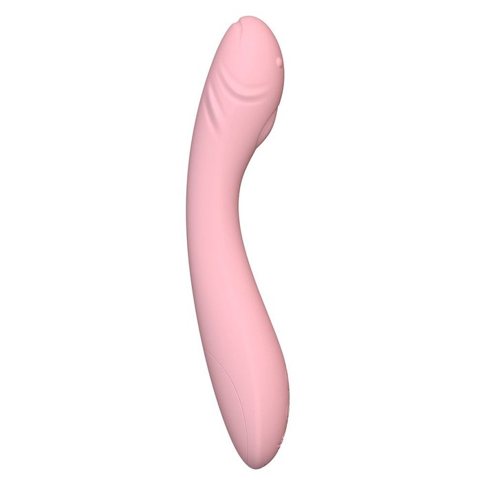 Розовый вибратор для точки G - 20,5 см
