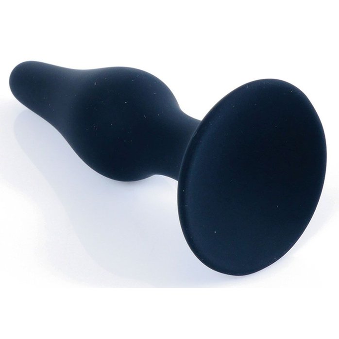 Черная анальная втулка на присоске - 11 см. Фотография 3.