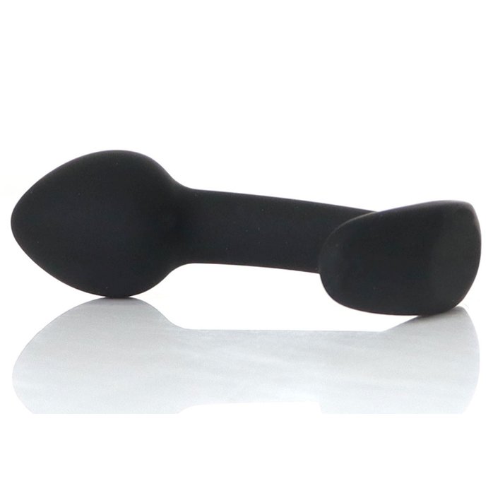 Черная анальная втулка Curved - 7,5 см. Фотография 2.
