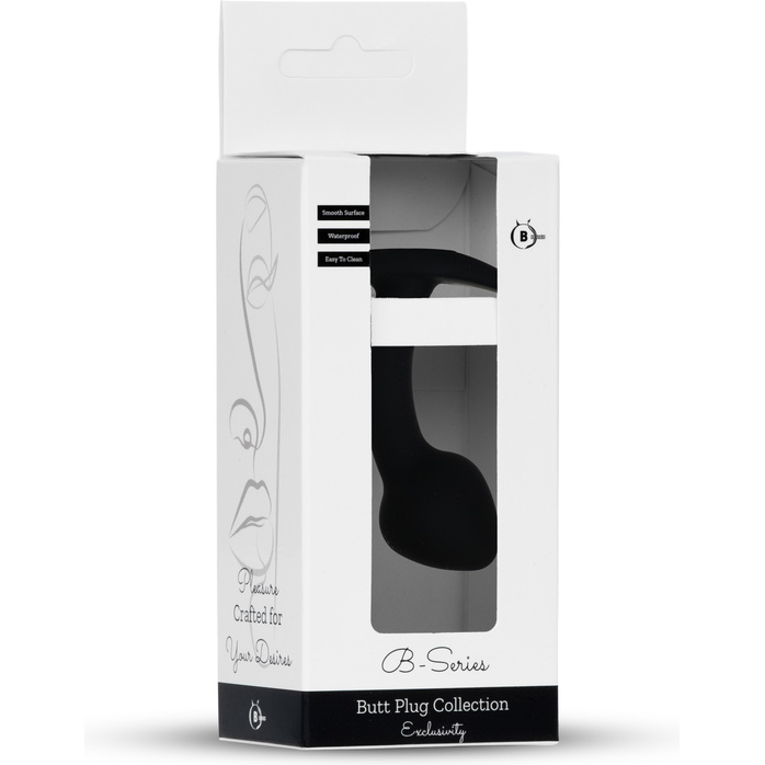 Черная анальная втулка Curved - 7,5 см. Фотография 7.