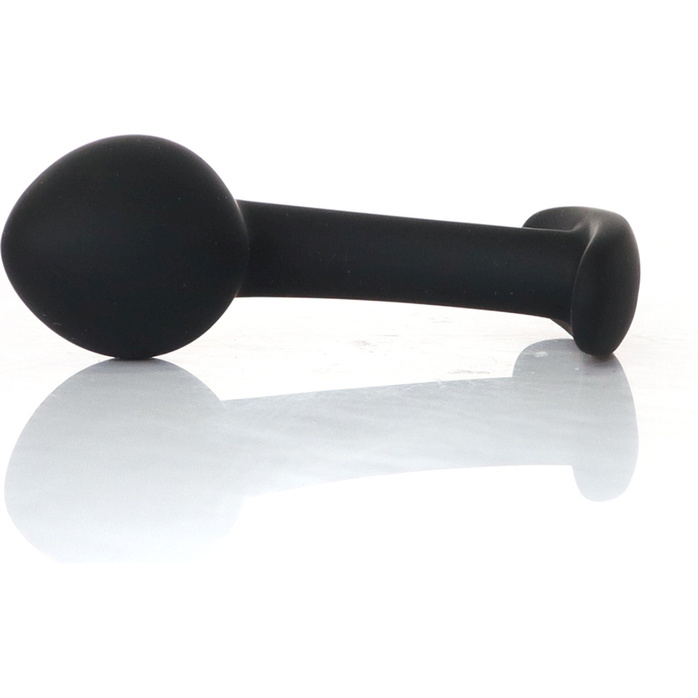 Черная анальная втулка Curved - 9 см. Фотография 5.