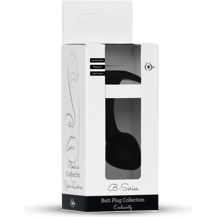 Черная анальная втулка Curved - 9 см. Фотография 7.