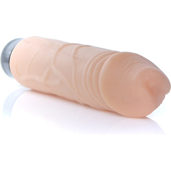 Телесный вибратор-реалистик Real Skin - 22 см. Фотография 5.