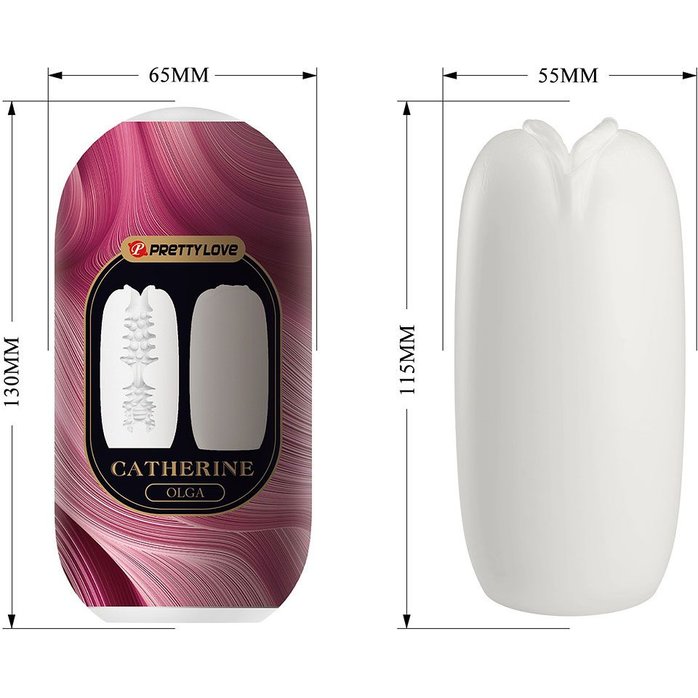 Белый мастурбатор-вагина Olga - Pretty Love. Фотография 3.