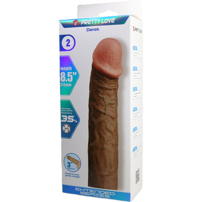 Удлиняющая насадка на пенис Derek - 21,5 см - Pretty Love. Фотография 12.