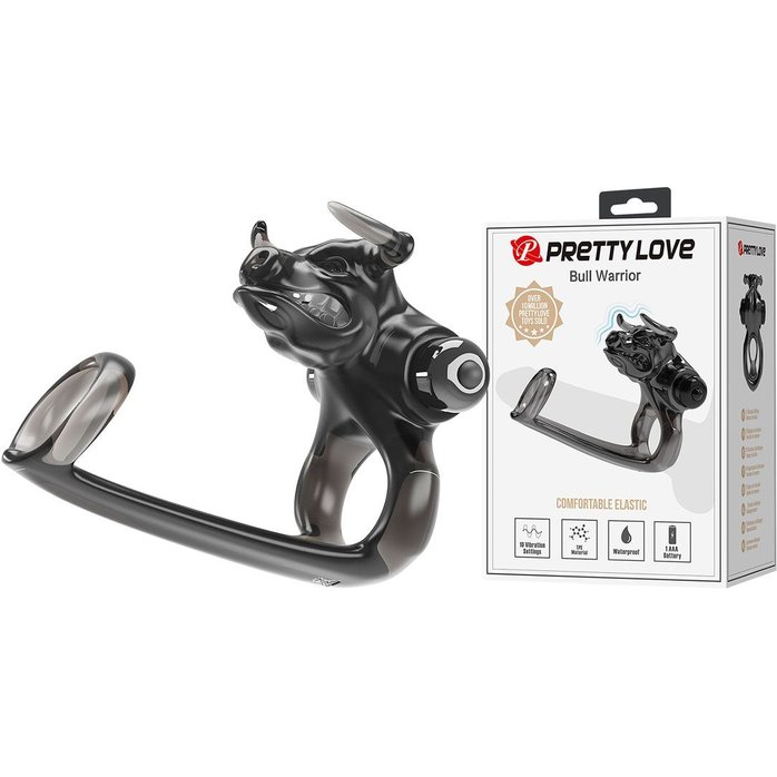 Дымчатая стимулирующая насадка на член Bull Warrior - Pretty Love. Фотография 2.