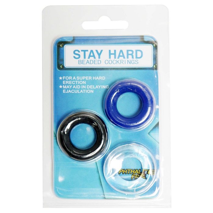 Набор из 3 эрекционных колец без рельефа. Фотография 2.