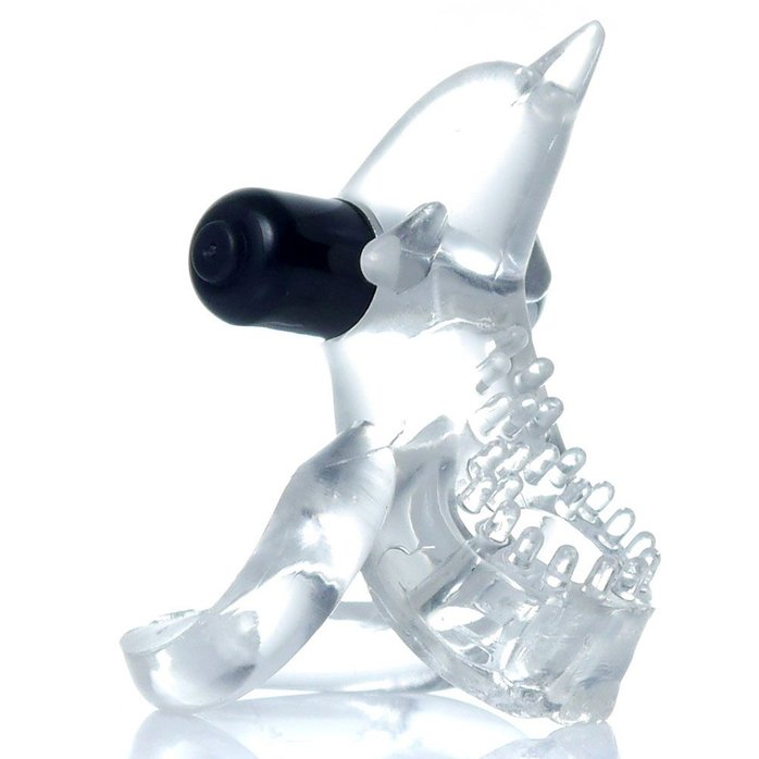Прозрачное эрекционное виброкольцо с дельфином. Фотография 2.