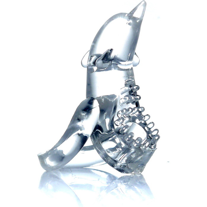 Прозрачное эрекционное виброкольцо с дельфином. Фотография 6.