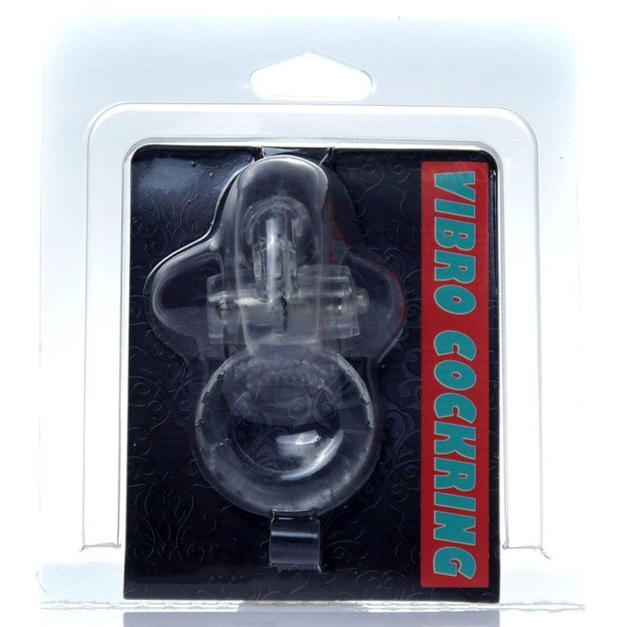 Прозрачное эрекционное виброкольцо с клиторальным зайчиком. Фотография 3.