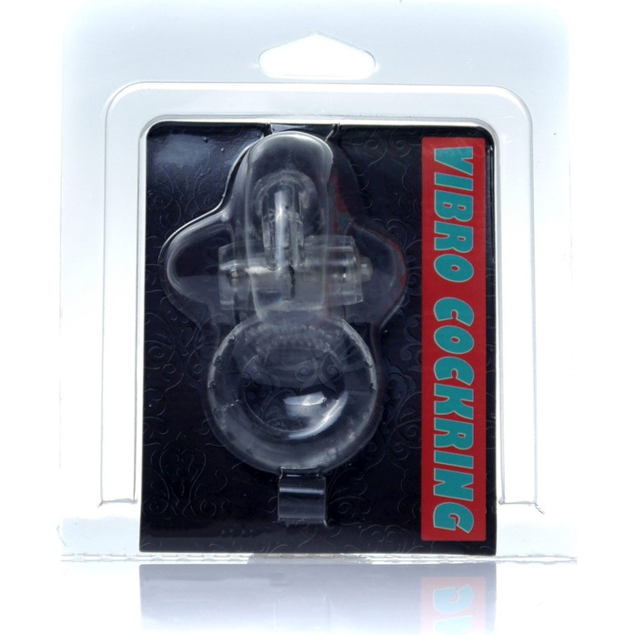 Прозрачное эрекционное виброкольцо с клиторальным зайчиком. Фотография 7.