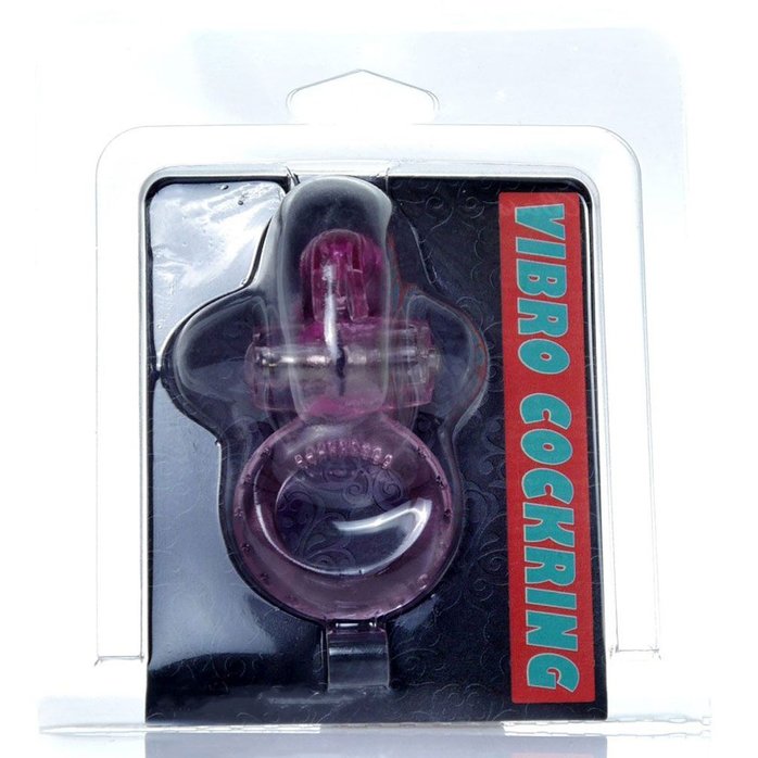 Розовое эрекционное виброкольцо с клиторальным зайчиком. Фотография 3.