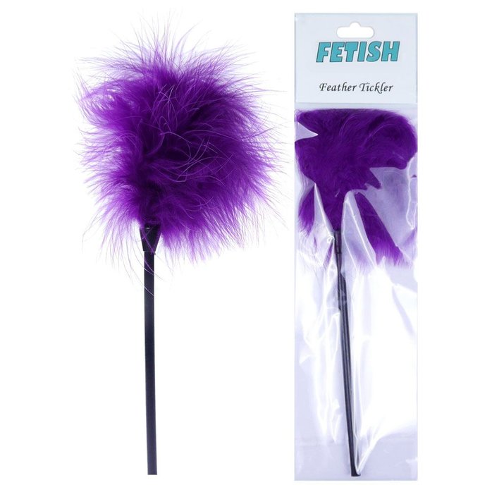 Фиолетовая пуховка для любовных игр - 28 см. Фотография 2.