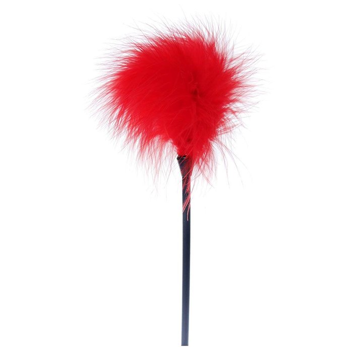 Красная пуховка для любовных игр - 28 см