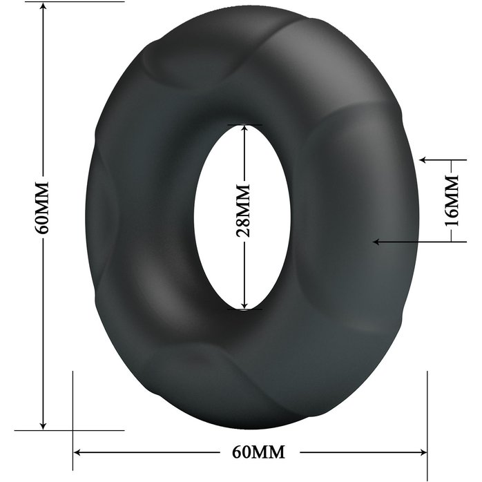 Черное эрекционное кольцо Arvell - Crazy Bull. Фотография 6.