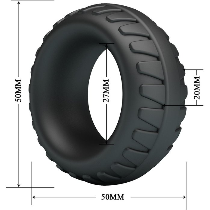 Черное эрекционное кольцо Dilson - Crazy Bull. Фотография 6.