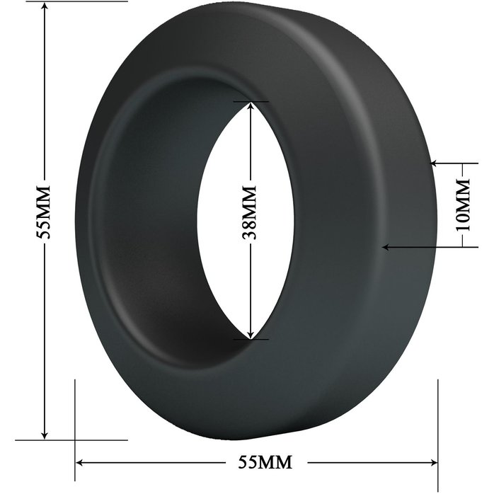 Черное эрекционное кольцо Brodan - Crazy Bull. Фотография 8.