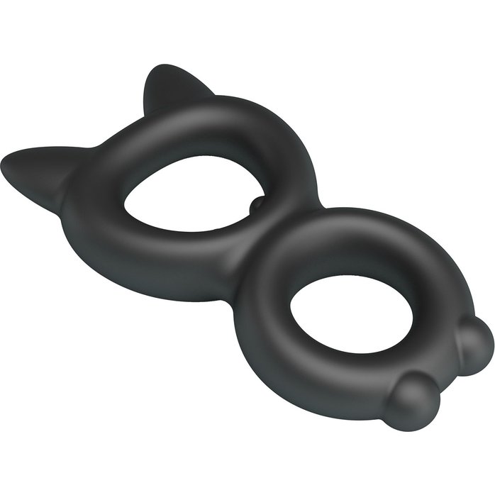 Черное двойное эрекционное кольцо Toran - Crazy Bull. Фотография 5.