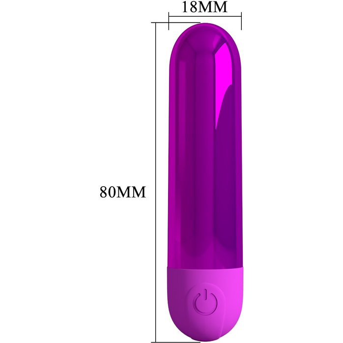 Лиловая перезаряжаемая вибропуля Kiwi - Pretty Love. Фотография 7.