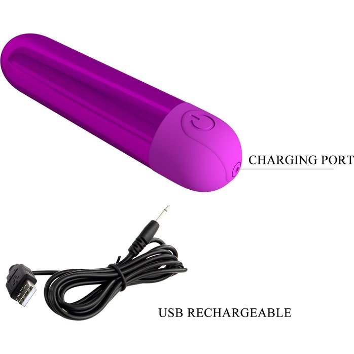 Лиловая перезаряжаемая вибропуля Kiwi - Pretty Love. Фотография 8.