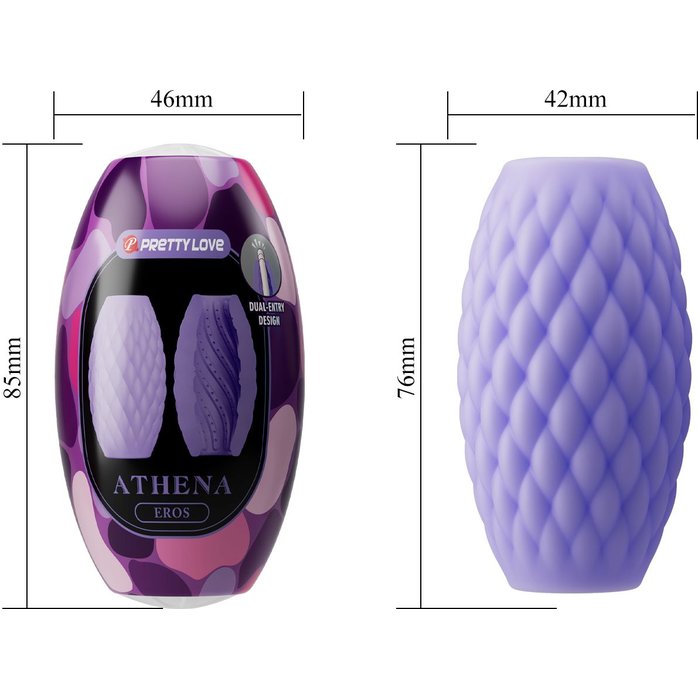 Сиреневый нереалистичный мастурбатор Athena - Pretty Love. Фотография 6.