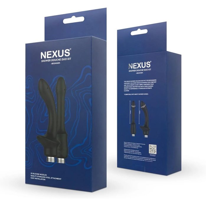 Набор из 2 насадок для анального душа Shower Douche Duo Kit Beginner. Фотография 6.