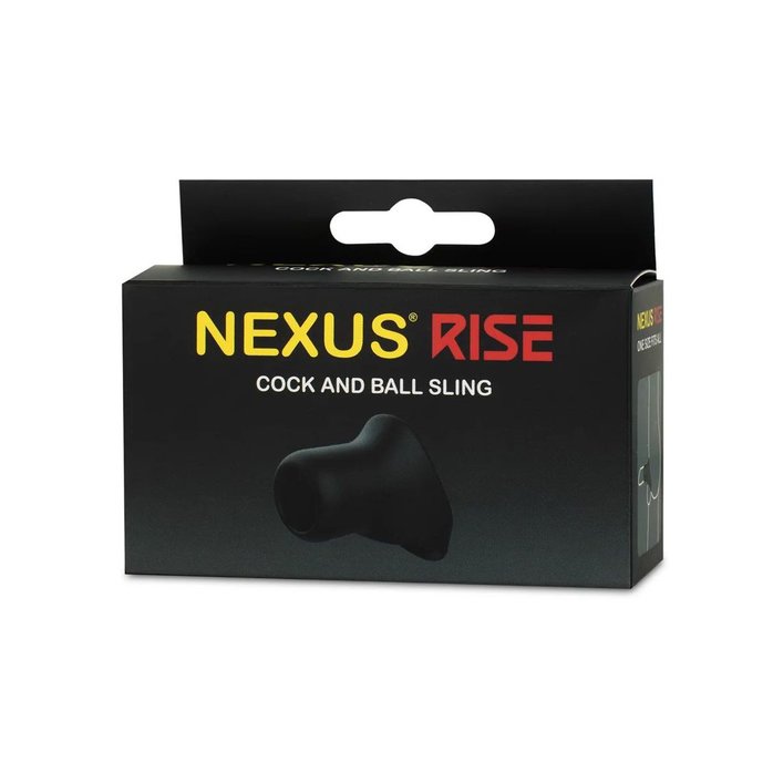 Черное эрекционное кольцо-слинг Nexus Rise. Фотография 3.