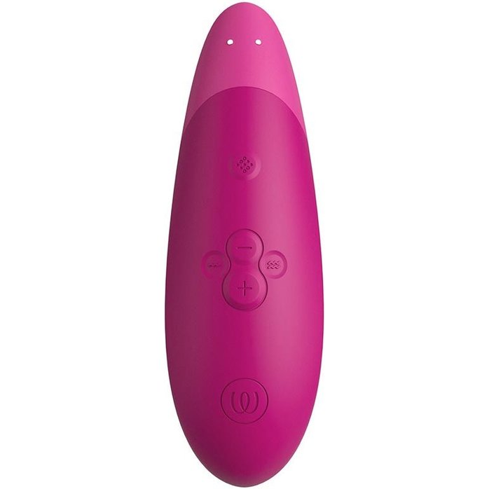 Розовый бесконтактный клиторальный стимулятор Womanizer Enhance с вибрацией. Фотография 4.