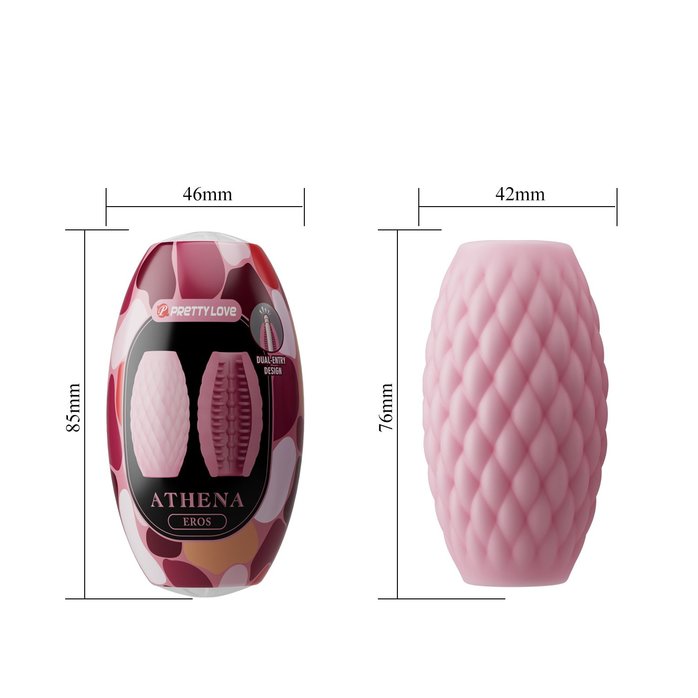 Розовый нереалистичный мастурбатор Athena - Pretty Love. Фотография 6.