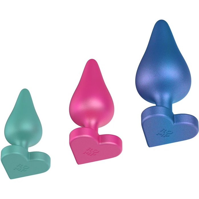 Набор из 3 анальных пробок Romp Luster. Фотография 2.