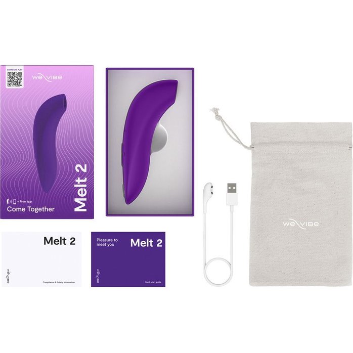 Фиолетовый бесконтактный клиторальный стимулятор We-Vibe Melt 2. Фотография 4.