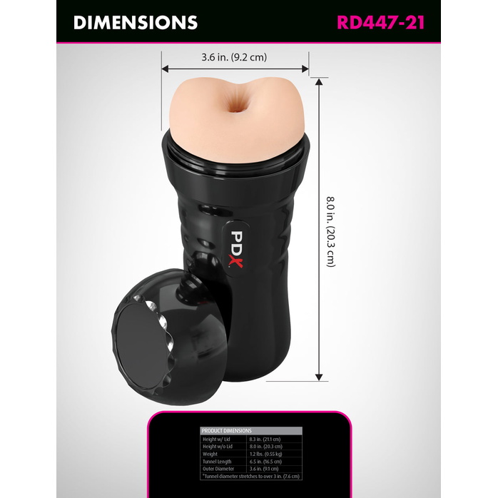 Мастурбатор-анус в колбе Super Banging Butthole - PDX Extreme. Фотография 6.