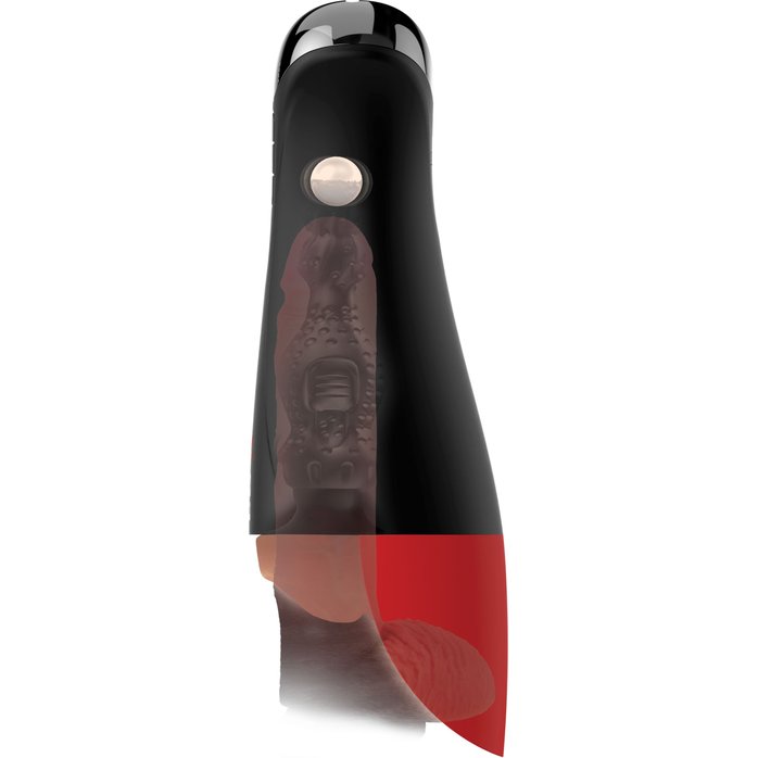 Мастурбатор-вагина в колбе с вибрацией Fuck-O-Matic Pro XL - PDX Elite. Фотография 3.