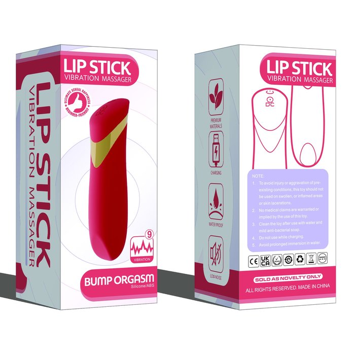 Красный силиконовый мини-вибратор - 13,7 см. Фотография 3.