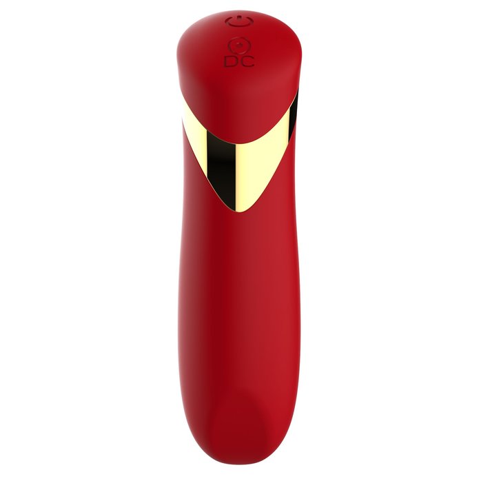 Красный силиконовый мини-вибратор - 13,7 см