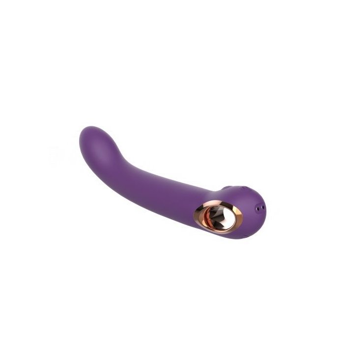 Фиолетовый силиконовый вибратор - 22,1 см. Фотография 2.