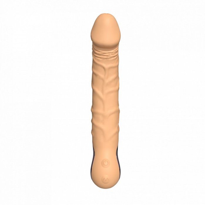 Телесный силиконовый вибратор-реалистик - 22 см. Фотография 2.