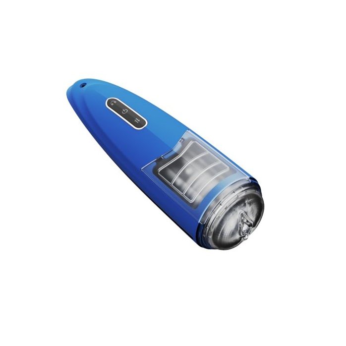 Синий мастурбатор с ротацией и аудиосопровождением. Фотография 2.