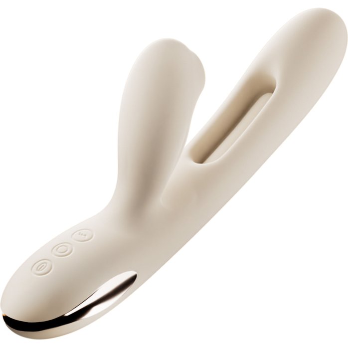 Хай-тек вибратор с таппингом и вакуумом Angela - 21,8 см. Фотография 3.