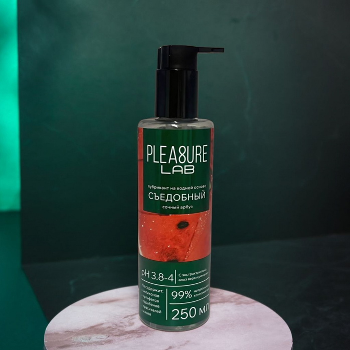 Лубрикант на водной основе Pleasure Lab с ароматом арбуза - 250 мл. Фотография 6.