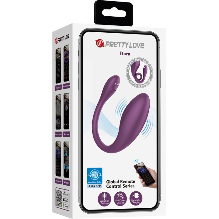 Фиолетовое виброяйцо Dora с управлением через приложение - Pretty Love. Фотография 2.