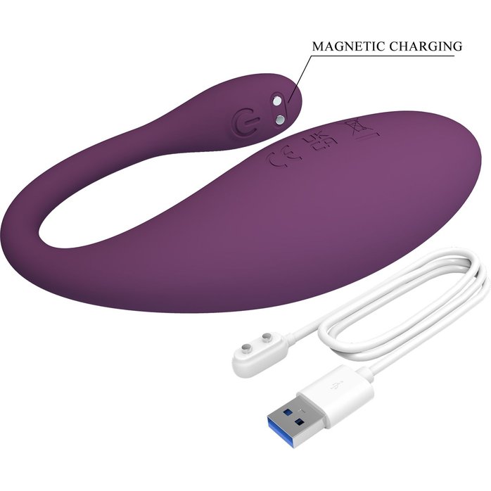 Фиолетовое виброяйцо Dora с управлением через приложение - Pretty Love. Фотография 7.