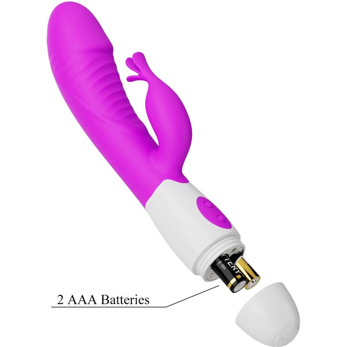 Лиловый вибратор-кролик Rasmussen - 19,8 см - Pretty Love. Фотография 7.