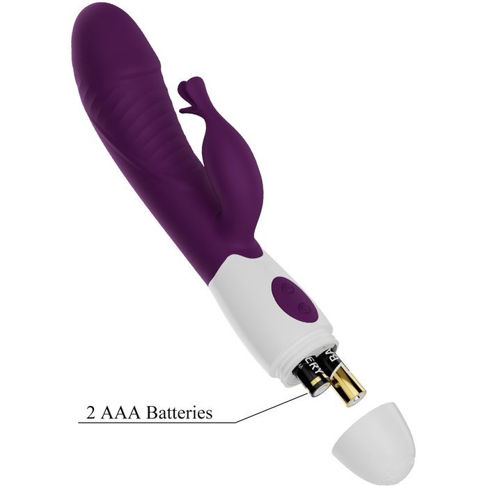 Фиолетовый вибратор-кролик Rasmussen - 19,8 см - Pretty Love. Фотография 7.